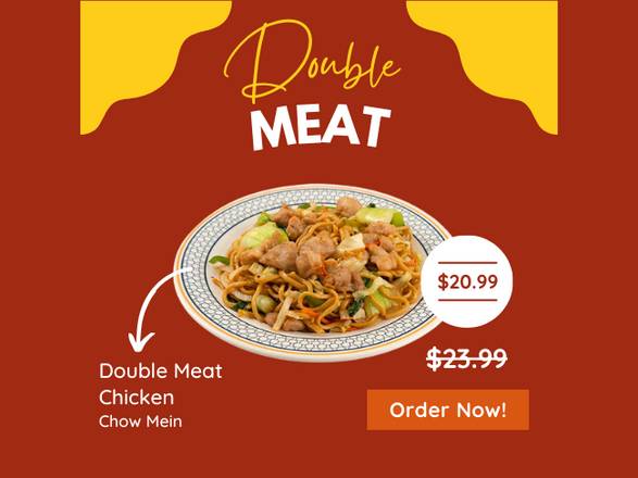 Double Meat Chicken Chow Mein 双倍肉鸡肉炒面